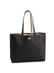 Lacoste Torebka Shopping Bag NF2142AA Czarny. Czarne torebki klasyczne damskie Lacoste, bez wzorów, ze skóry, bez dodatków. Za 539.99 zł.