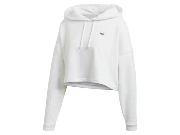 Bluza damska ADIDAS BB CP HOODIE 48. Białe bluzy z kapturem damskie Adidas, z bawełny. Za 249.00 zł.