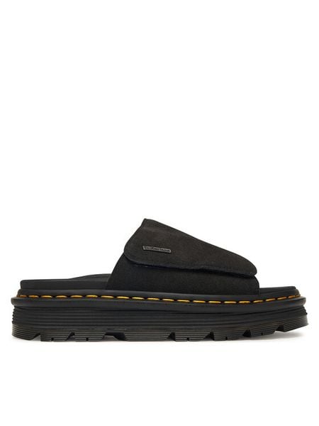 Dr. Martens Klapki Zebzag DM42409001 Czarny. Czarne klapki damskie Dr. Martens, bez wzorów, bez obcasa. Za 679.99 zł.