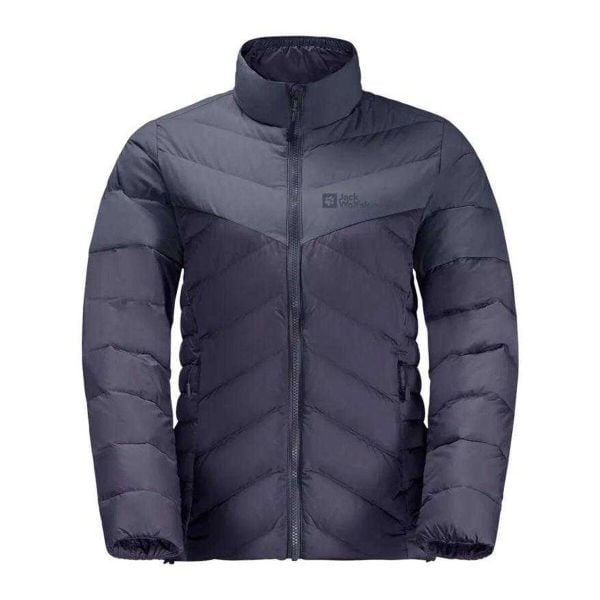 Damska Kurtka Puchowa Tundra. Niebieskie kurtki damskie Jack Wolfskin, m, bez wzorów, z materiału, z kapturem. Za 609.99 zł.