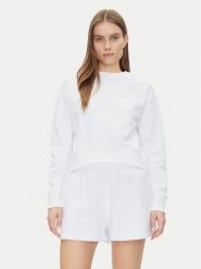 Save The Duck Bluza DF1180W CLEE20 Biały Relaxed Fit. Białe bluzy bez kaptura damskie SAVE THE DUCK, z bawełny. Za 199.99 zł.