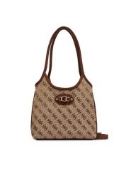 Guess Torebka Samantha Mini HWJG23 13750 Brązowy. Brązowe torebki klasyczne damskie Guess, z aplikacjami, z materiału, bez dodatków. Za 494.99 zł.