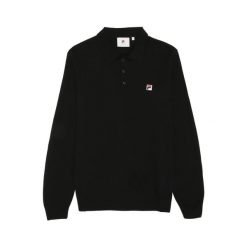 Koszulka polo z kołnierzykiem Fila Costalta. Czarne koszulki polo męskie Fila, m, bez wzorów, z dzianiny, bez ramiączek. Za 462.50 zł.