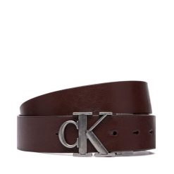 Pasek Calvin Klein. Brązowe paski męskie CALVIN KLEIN, bez wzorów. Za 289.99 zł.