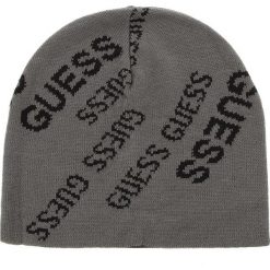 Czapka GUESS - AM7910 WOL01 GRY. Szare czapki męskie Guess, z aplikacjami, z materiału. W wyprzedaży za 129.00 zł.