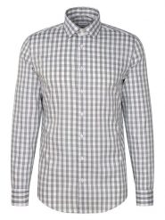 Seidensticker Koszula - Loose fit - w kolorze zielono-białym rozmiar: 45. Białe koszule męskie Seidensticker, bez wzorów, z bawełny, bez kołnierzyka, bez ramiączek. Za 141.19 zł.