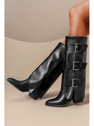 C'M Kozaki w kolorze czarnym rozmiar: 36. Czarne kozaki damskie C'M, bez obcasa. Za 173.99 zł.