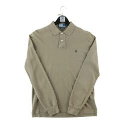 Polo Ralph Lauren koszulka męska z długim rękawem Slim Fit. Brązowe koszulki polo męskie Ralph Lauren, l, bez wzorów, bez ramiączek. Za 127.76 zł.