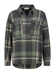 Stitch & Soul Koszula w kolorze zielono-antracytowym rozmiar: XL. Czarne koszule damskie Stitch & Soul, xl, bez wzorów, z bawełny, bez kołnierzyka, bez ramiączek. Za 86.99 zł.