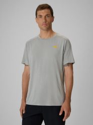 Koszulka trekkingowa regular szybkoschnąca męska 4F 4FRSS26TFTSM2018. Szare t-shirty sportowe męskie 4f, m, z elastanu, bez ramiączek. Za 119.99 zł.