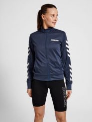 Damska bluza dresowa zapinana na zamek Hummel Legacy. Niebieskie bluzy z kapturem damskie HUMMEL, s, z dresówki. Za 239.50 zł.