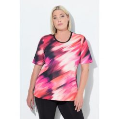 Damskie T-Shirt wycięcie na plecach okrągły dekolt rękaw 1/2. Czerwone t-shirty damskie Ulla Popken, plus size, bez wzorów, z elastanu, bez kołnierzyka. W wyprzedaży za 159.99 zł.