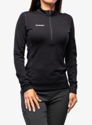 Bluza damska bez kaptura Mammut Aenergy ML Half Zip Pull. Czarne bluzy z kapturem damskie Mammut, xs, z elastanu. Za 469.30 zł.