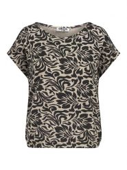 Sublevel Koszulka w kolorze beżowo-czarnym rozmiar: XXL. Brązowe t-shirty damskie Sublevel, xxl, bez wzorów, bez kołnierzyka. Za 61.46 zł.