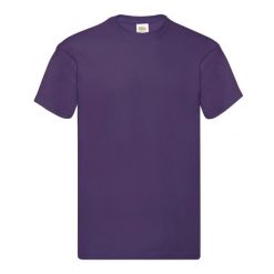 Oryginalna Bawełniana Koszulka Unisex Dla Dorosłych. Fioletowe bluzki damskie Fruit of the Loom, s, bez wzorów, z bawełny, sportowe, bez kołnierzyka, bez ramiączek. Za 33.99 zł.