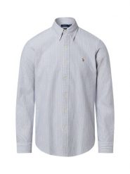 Polo Ralph Lauren Męska koszula bawełniana Mężczyźni Modern Fit Bawełna szary|biały w paski, L. Białe koszule męskie Polo Ralph Lauren, l, bez wzorów, z bawełny, bez kołnierzyka, bez ramiączek. Za 729.95 zł.