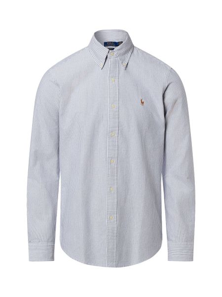 Polo Ralph Lauren Męska koszula bawełniana Mężczyźni Modern Fit Bawełna szary|biały w paski, L. Białe koszule męskie Polo Ralph Lauren, l, bez wzorów, z bawełny, bez kołnierzyka, bez ramiączek. Za 729.95 zł.