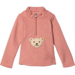 Bluza w kolorze łososiowym. Czerwone bluzy dziewczęce Steiff, z aplikacjami, bez ramiączek, bez kaptura. W wyprzedaży za 58.95 zł.
