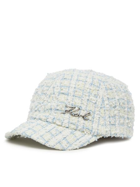 KARL LAGERFELD Czapka z daszkiem A2W33013 Błękitny. Niebieskie czapki z daszkiem damskie Karl Lagerfeld, bez wzorów, z nylonu. Za 329.99 zł.
