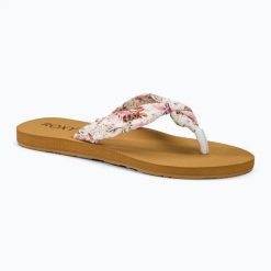 Japonki damskie ROXY Paia V. Brązowe klapki damskie Roxy, bez wzorów, z bawełny, bez obcasa. Za 59.99 zł.
