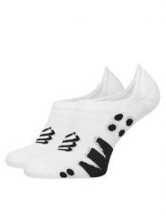 Compressport Stopki No Show XU00045 Biały. Białe skarpetki damskie Compressport, bez wzorów, z bawełny. Za 39.99 zł.