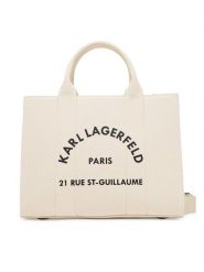 KARL LAGERFELD Torebka A1W50010 Beżowy. Brązowe torebki klasyczne damskie Karl Lagerfeld, bez wzorów, z materiału, bez dodatków. Za 349.99 zł.