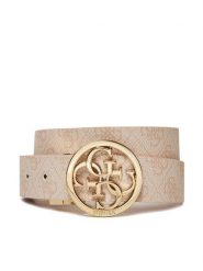 Guess Pasek Damski BW9166 P4235 Beżowy. Brązowe paski damskie Guess, z aplikacjami, ze skóry. Za 169.99 zł.