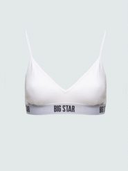 Biustonosz damski bawełniany biały Prisana 101. Białe biustonosze sportowe damskie Big Star, bez wzorów, z bawełny. W wyprzedaży za 29.99 zł.