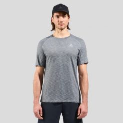 Koszulka biegowa męska Odlo X-Alp PW 115 T-Shirt Crew Neck. Szare t-shirty męskie Odlo, l, bez wzorów, z materiału, bez kołnierzyka. Za 230.99 zł.