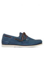 Tommy Hilfiger Półbuty FM0FM05387 Niebieski. Niebieskie półbuty męskie Tommy Hilfiger, ze skóry, bez zapięcia. Za 489.99 zł.