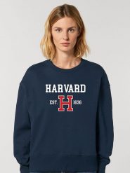 American Universities Bluza "Harvard EST 1636" w kolorze granatowym rozmiar: M. Niebieskie bluzy bez kaptura damskie American Universities, m. Za 127.35 zł.