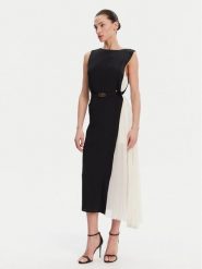 Simona Corsellini Sukienka koktajlowa P25CPAB01001 Kolorowy Slim Fit. Sukienki damskie SIMONA CORSELLINI, bez wzorów, z syntetyku, wizytowe, bez kołnierzyka, bez ramiączek. Za 1,389.00 zł.
