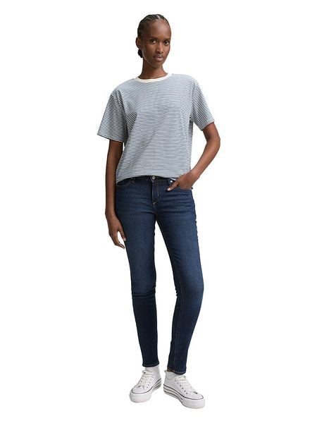 Tom Tailor Koszulka w kolorze błękitnym rozmiar: XS. Niebieskie bluzki damskie Tom Tailor, xs, bez wzorów, z bawełny, bez kołnierzyka. Za 51.95 zł.