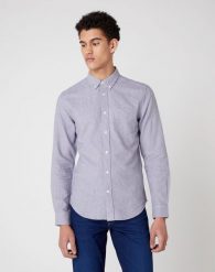 WRANGLER LS1PKT BUTTON DOWN MĘSKA KOSZULA LUNAR ROCK GREY W5F33ZXKH 112130121. Szare koszule męskie Wrangler, m, bez wzorów, bez kołnierzyka, bez ramiączek. Za 129.99 zł.