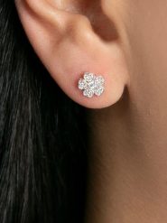 Lodie Silver Srebrne kolczyki-wkrętki z cyrkoniami rozmiar: onesize. Szare kolczyki damskie Lodie Silver, z cyrkonią, srebrne. Za 50.95 zł.