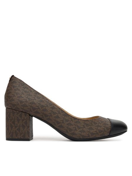 MICHAEL Michael Kors Czółenka Perla Flex 40T5PLMP1B Brązowy. Brązowe czółenka damskie MICHAEL Michael Kors, bez wzorów, ze skóry, bez obcasa. Za 409.99 zł.