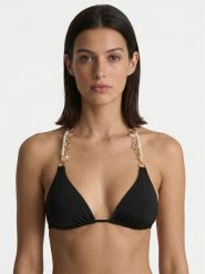 Guess Góra od bikini E6GJ00 KF412 Czarny. Czarne bikini damskie Guess, z aplikacjami. Za 349.99 zł.
