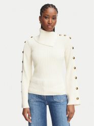 Elisabetta Franchi Golf MK-03S-66E2-V420 Brązowy jasny Slim Fit. Brązowe golfy damskie Elisabetta Franchi, s, bez wzorów, z wiskozy, bez ramiączek. Za 1,799.00 zł.