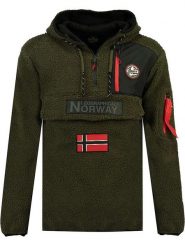 Geographical Norway Bluza polarowa "Terifique" w kolorze khaki rozmiar: S. Brązowe bluzy z kapturem męskie Geographical Norway, s, z polaru. Za 105.14 zł.