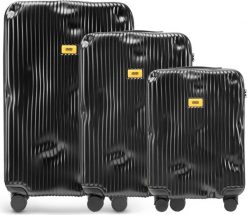 Walizki Stripe w zestawie 3 el. Super Black. Czarne walizki Crash Baggage, bez wzorów. Za 4,860.00 zł.