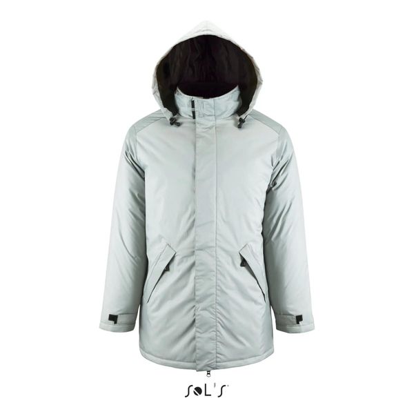 Parka Sol's Robyn. Szare parki damskie SOL'S, m, bez wzorów, z polaru. Za 210.15 zł.