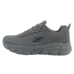 Buty Skechers Bobs B Flex Chill Edge 118106/DKGY szare. Szare buty sportowe na co dzień męskie z materiału, bez zapięcia. Za 432.01 zł.