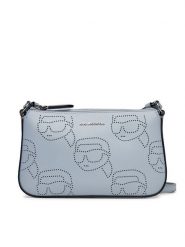 KARL LAGERFELD Torebka A2W32017 Błękitny. Niebieskie listonoszki damskie Karl Lagerfeld, bez wzorów, ze skóry, bez dodatków. Za 469.99 zł.