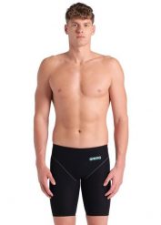 Strój startowy męski spodenki jammery pływackie Arena Impulso. Czarne kąpielówki męskie Arena, l, bez wzorów, z dzianiny, na fitness i siłownię. Za 501.98 zł.