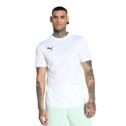 Koszulka męska Puma teamLIGA Jersey. Białe t-shirty sportowe męskie Puma, m, z jersey, bez ramiączek, na fitness i siłownię. Za 86.99 zł.