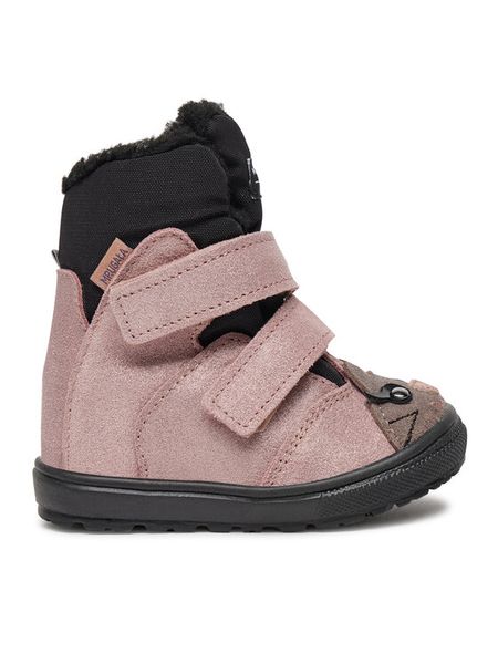 Mrugała Śniegowce MALI 7151/4-48 Różowy. Czerwone kozaki dziewczęce Mrugała, bez wzorów, ze skóry, bez obcasa. Za 269.99 zł.