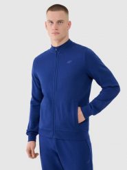 4F Bluza bejsbolówka bomberka męska - granatowa M. Niebieskie bluzy bez kaptura męskie 4f, m, z bawełny. Za 149.99 zł.