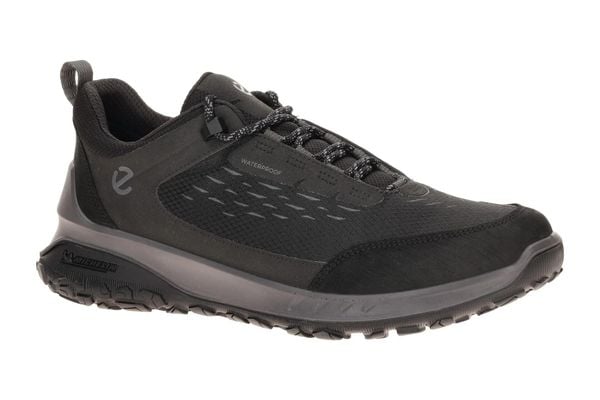 Buty trekkingowe męskie Ecco ULT-TRN WP. Czarne buty trekkingowe męskie ECCO, z materiału, bez zapięcia, trekkingowe. Za 799.00 zł.