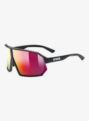 Okulary przeciwsłoneczne Uvex Sportstyle 237 - black matt/mirror red. Czarne okulary przeciwsłoneczne męskie Uvex. Za 289.99 zł.