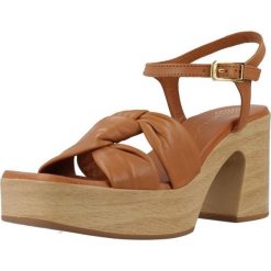 Sandały UNISA ODOLF GRA Jasnobrązowy. Brązowe sandały damskie Unisa, bez wzorów, ze skóry, bez obcasa. Za 303.99 zł.